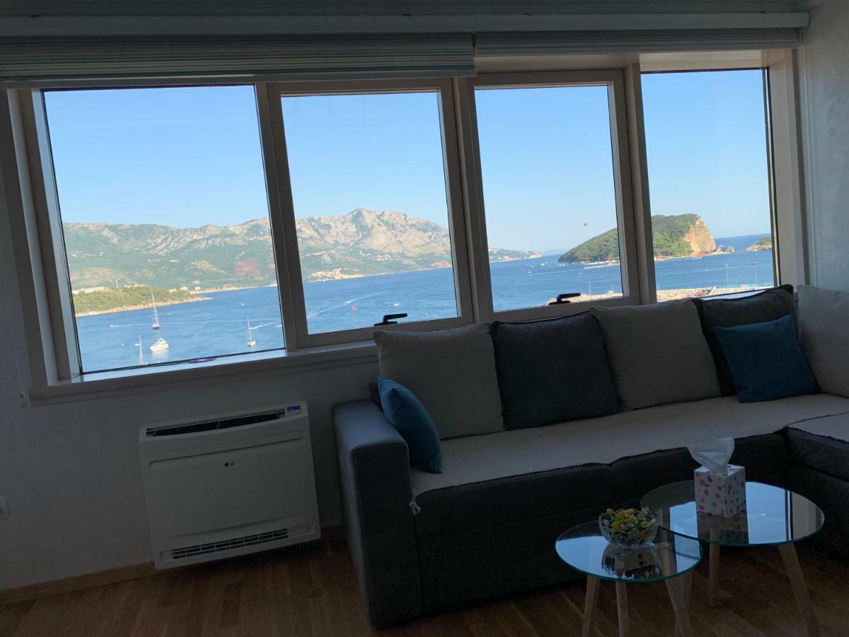 Panoramic Sea View 3-Bedroom Apartment 50 M From The Sea 부드바 외부 사진