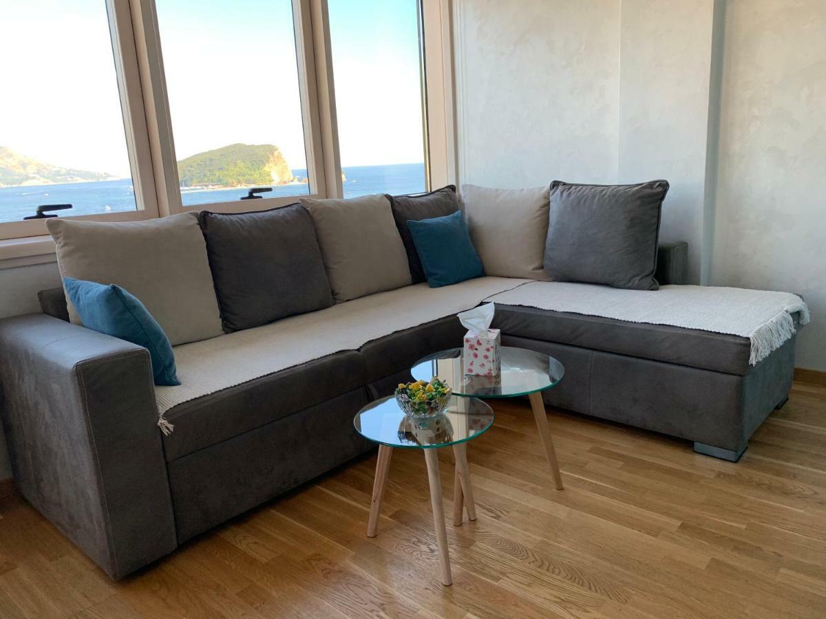 Panoramic Sea View 3-Bedroom Apartment 50 M From The Sea 부드바 외부 사진